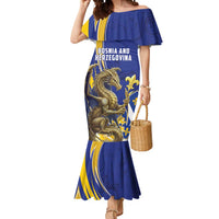 Bosnia and Herzegovina Independence Day Personalized Mermaid Dress Medieval Dragon Fleur-de-Lis Patriotic