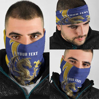 Bosnia and Herzegovina Independence Day Personalized Neck Gaiter Medieval Dragon Fleur-de-Lis Patriotic