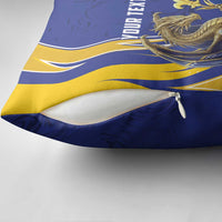Bosnia and Herzegovina Independence Day Personalized Pillow Cover Medieval Dragon Fleur-de-Lis Patriotic