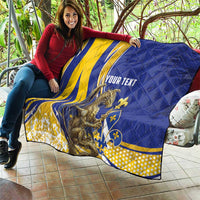 Bosnia and Herzegovina Independence Day Personalized Quilt Medieval Dragon Fleur-de-Lis Patriotic