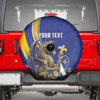 Bosnia and Herzegovina Independence Day Personalized Spare Tire Cover Medieval Dragon Fleur-de-Lis Patriotic