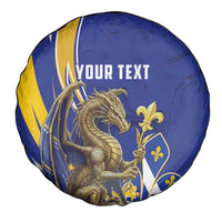 Bosnia and Herzegovina Independence Day Personalized Spare Tire Cover Medieval Dragon Fleur-de-Lis Patriotic