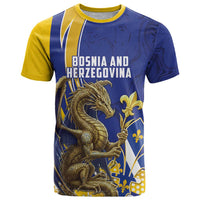 Bosnia and Herzegovina Independence Day Personalized T Shirt Medieval Dragon Fleur-de-Lis Patriotic