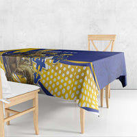 Bosnia and Herzegovina Independence Day Personalized Tablecloth Medieval Dragon Fleur-de-Lis Patriotic