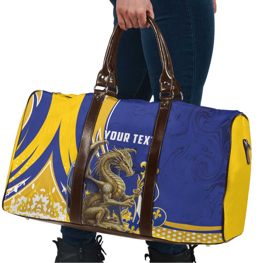 Bosnia and Herzegovina Independence Day Personalized Travel Bag Medieval Dragon Fleur-de-Lis Patriotic