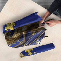 Bosnia and Herzegovina Independence Day Personalized Umbrella Medieval Dragon Fleur-de-Lis Patriotic