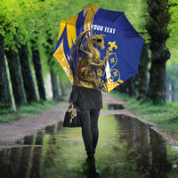 Bosnia and Herzegovina Independence Day Personalized Umbrella Medieval Dragon Fleur-de-Lis Patriotic