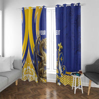Bosnia and Herzegovina Independence Day Personalized Window Curtain Medieval Dragon Fleur-de-Lis Patriotic
