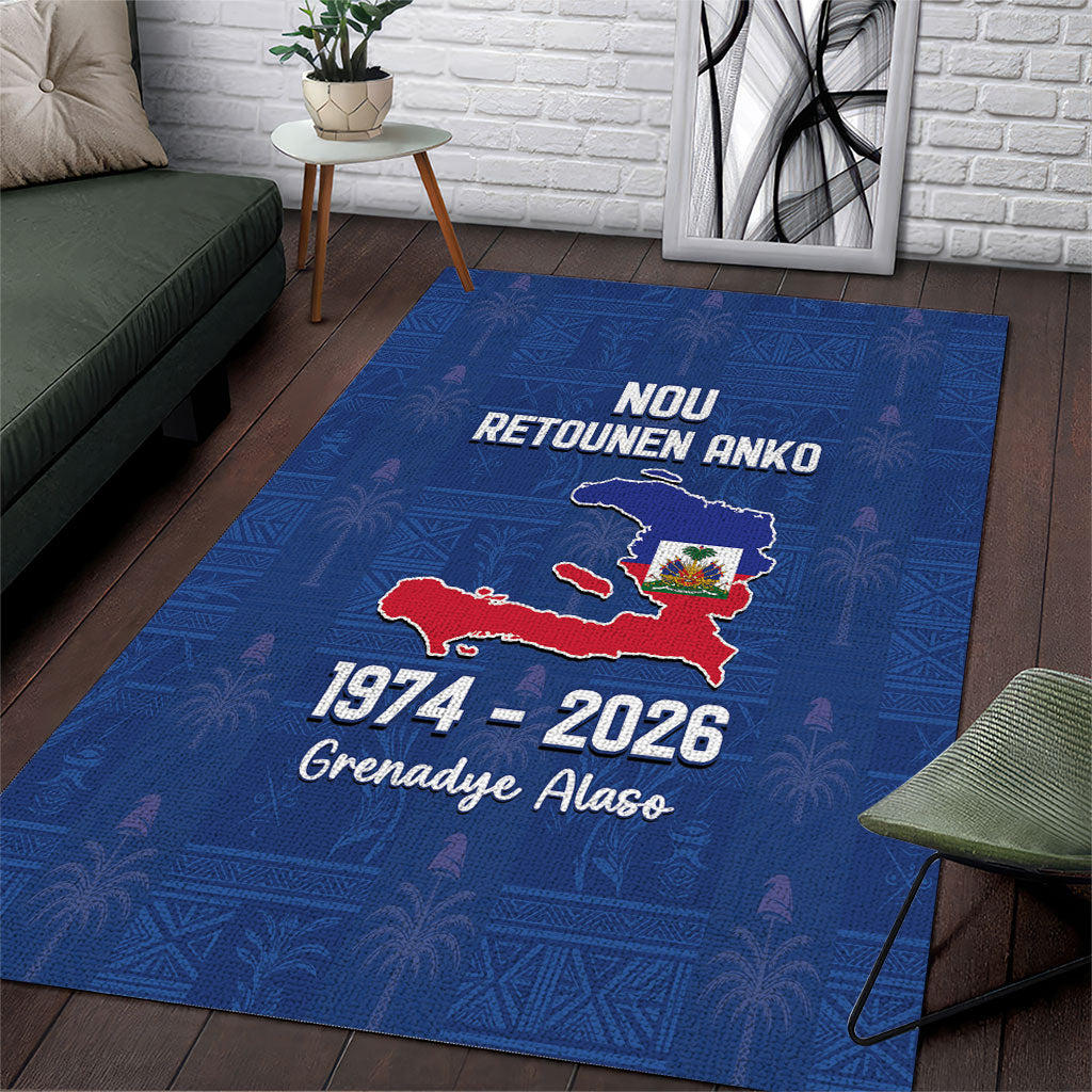 Haiti Football Area Rug Nou Retounen Anko 1974-2026