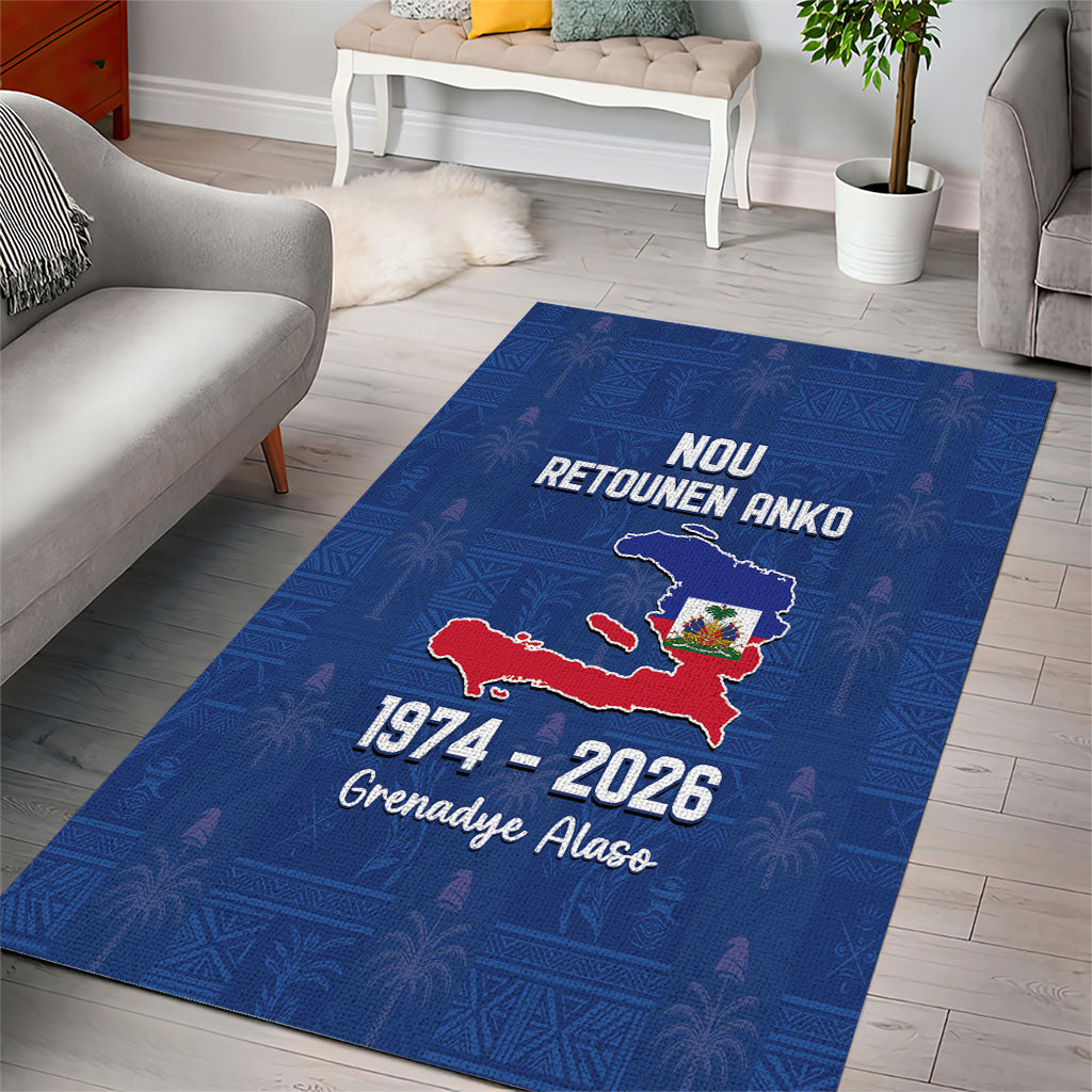 Haiti Football Area Rug Nou Retounen Anko 1974-2026