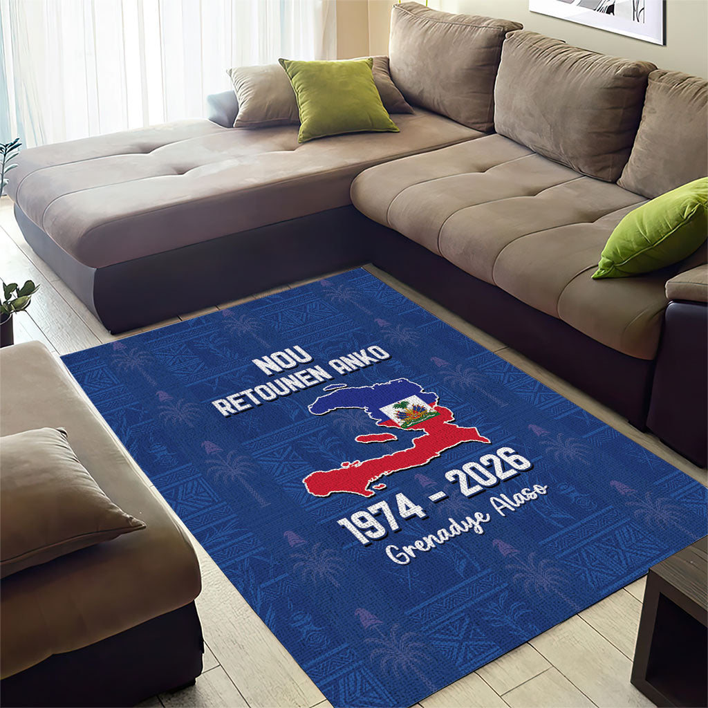 Haiti Football Area Rug Nou Retounen Anko 1974-2026