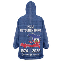Haiti Football Kid Wearable Blanket Hoodie Nou Retounen Anko 1974-2026