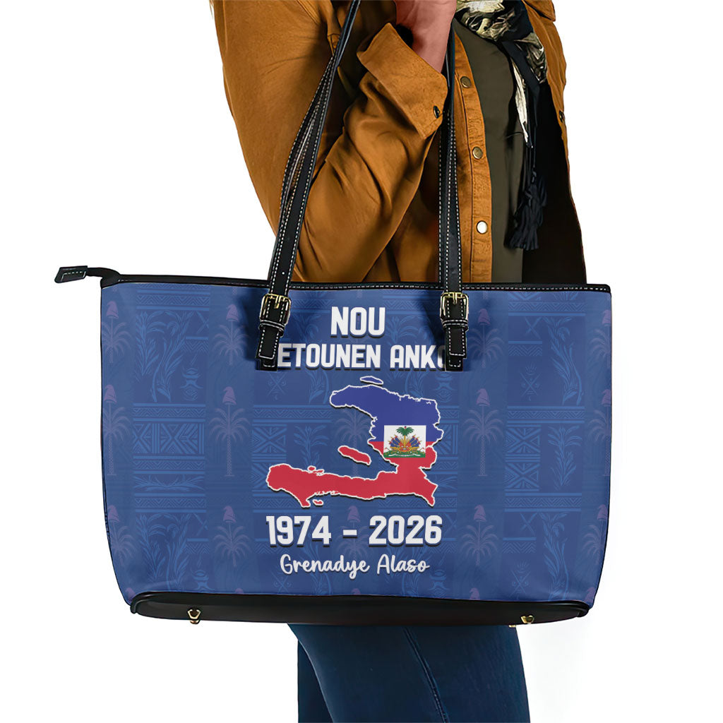 Haiti Football Leather Tote Bag Nou Retounen Anko 1974-2026