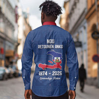 Haiti Football Long Sleeve Button Shirt Nou Retounen Anko 1974-2026