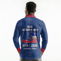 Haiti Football Long Sleeve Polo Shirt Nou Retounen Anko 1974-2026
