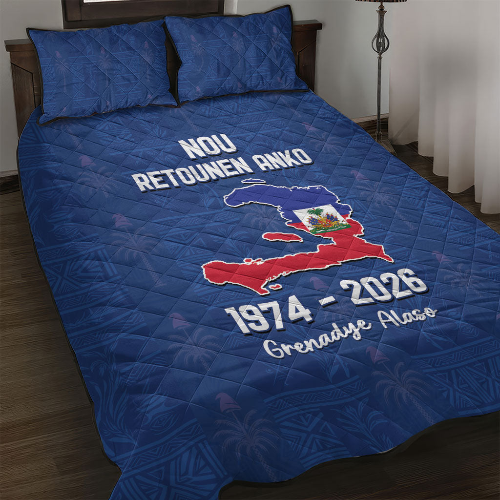 Haiti Football Quilt Bed Set Nou Retounen Anko 1974-2026