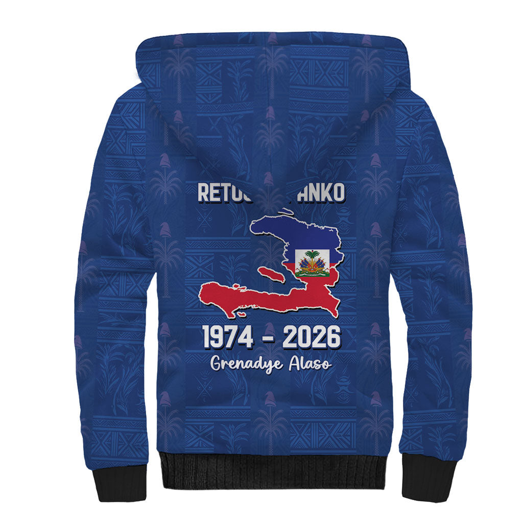 Haiti Football Sherpa Hoodie Nou Retounen Anko 1974-2026