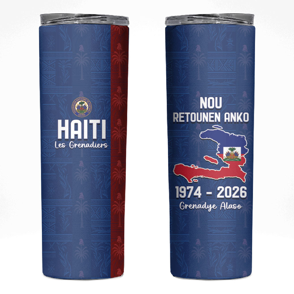 Haiti Football Skinny Tumbler Nou Retounen Anko 1974-2026