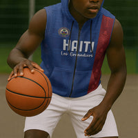 Haiti Football Sleeveless Zip Hoodie Nou Retounen Anko 1974-2026
