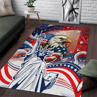 United States Fourth Of July Area Rug Eagle Dead With American Flag