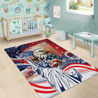 United States Fourth Of July Area Rug Eagle Dead With American Flag