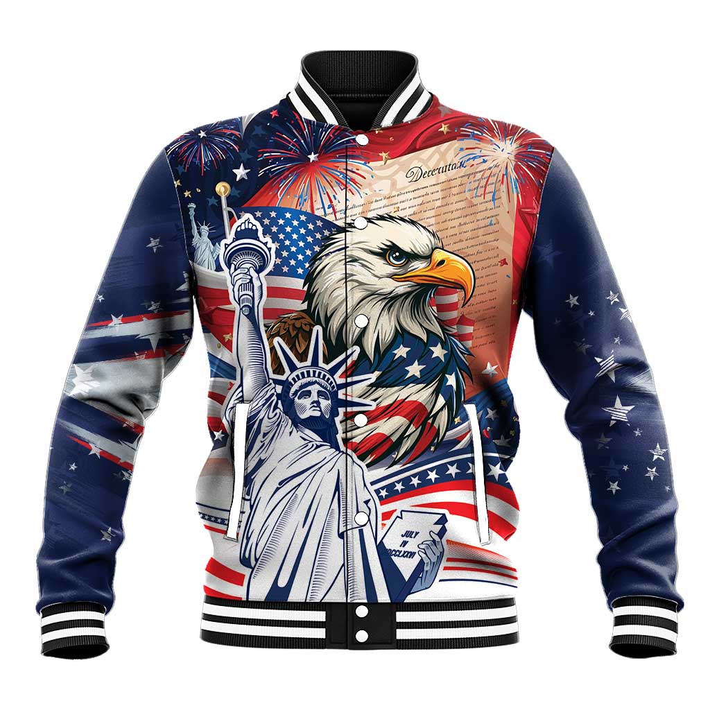 United States Fourth Of July Baseball Jacket Eagle Dead With American Flag
