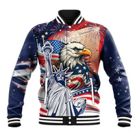 United States Fourth Of July Baseball Jacket Eagle Dead With American Flag