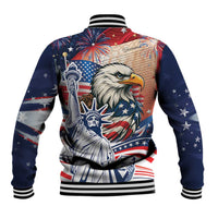 United States Fourth Of July Baseball Jacket Eagle Dead With American Flag