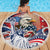 United States Fourth Of July Beach Blanket Eagle Dead With American Flag