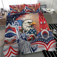 United States Fourth Of July Bedding Set Eagle Dead With American Flag