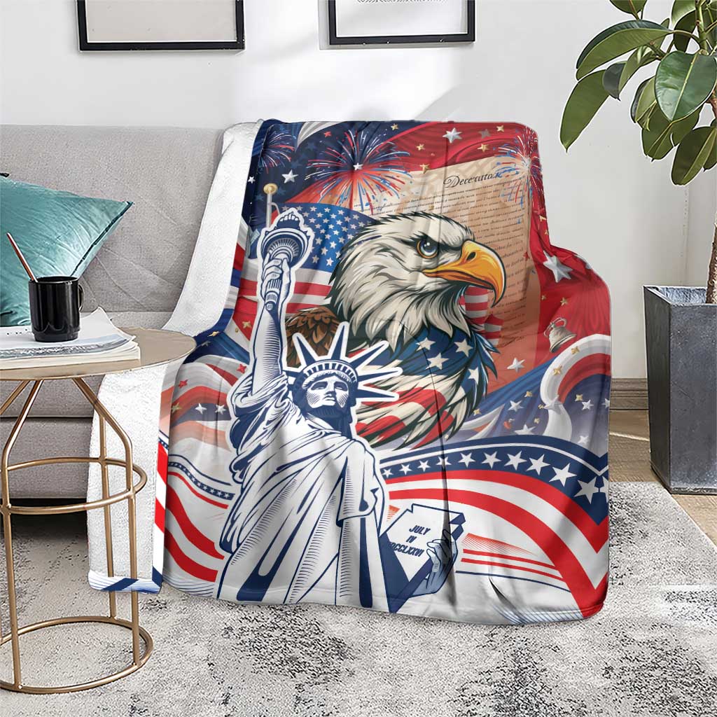 United States Fourth Of July Blanket Eagle Dead With American Flag
