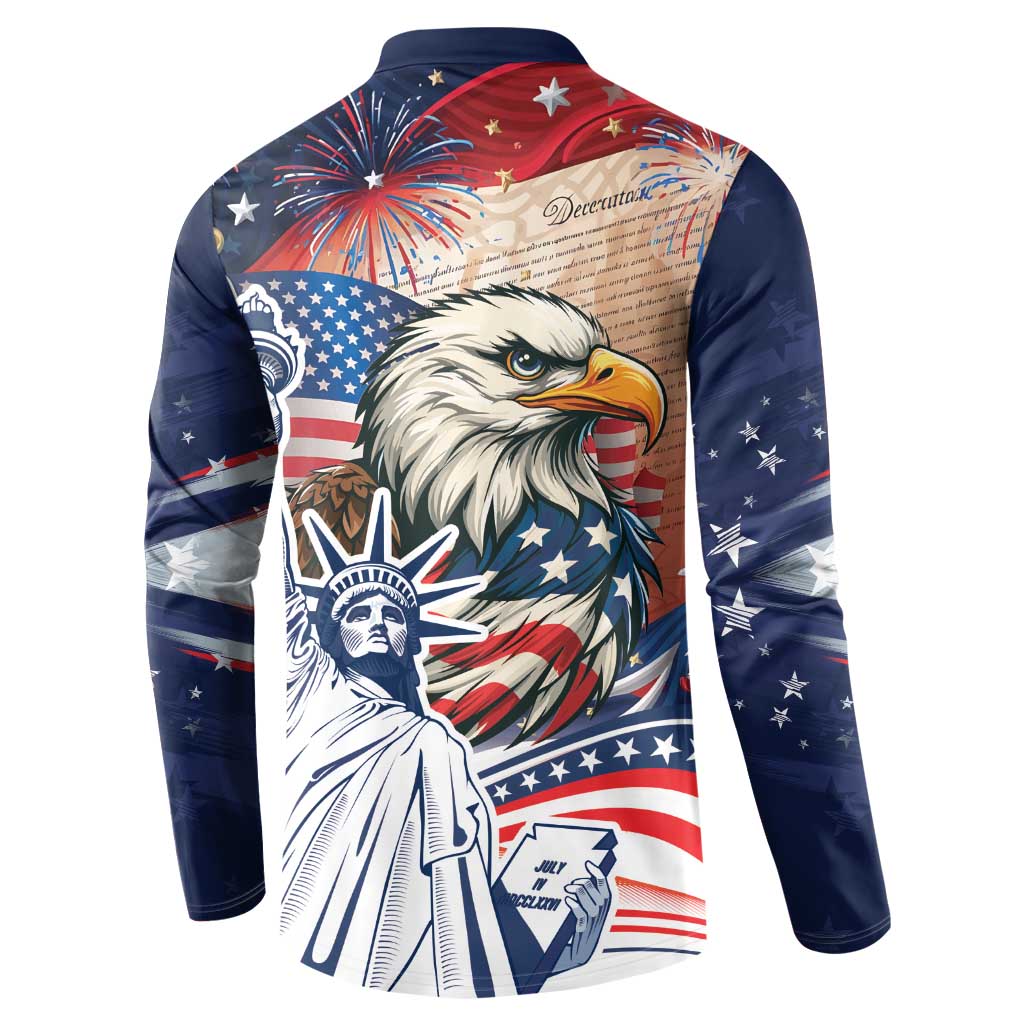 United States Fourth Of July Button Sweatshirt Eagle Dead With American Flag