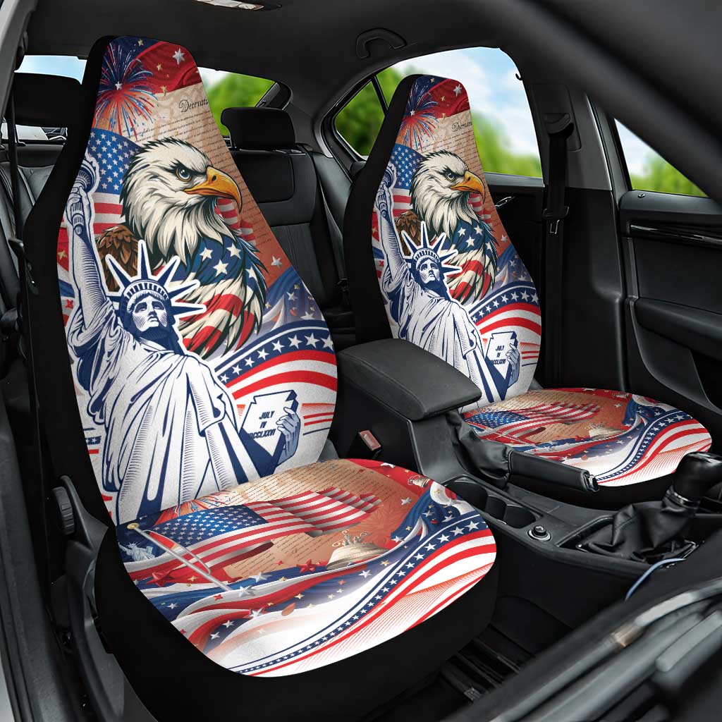 United States Fourth Of July Car Seat Cover Eagle Dead With American Flag