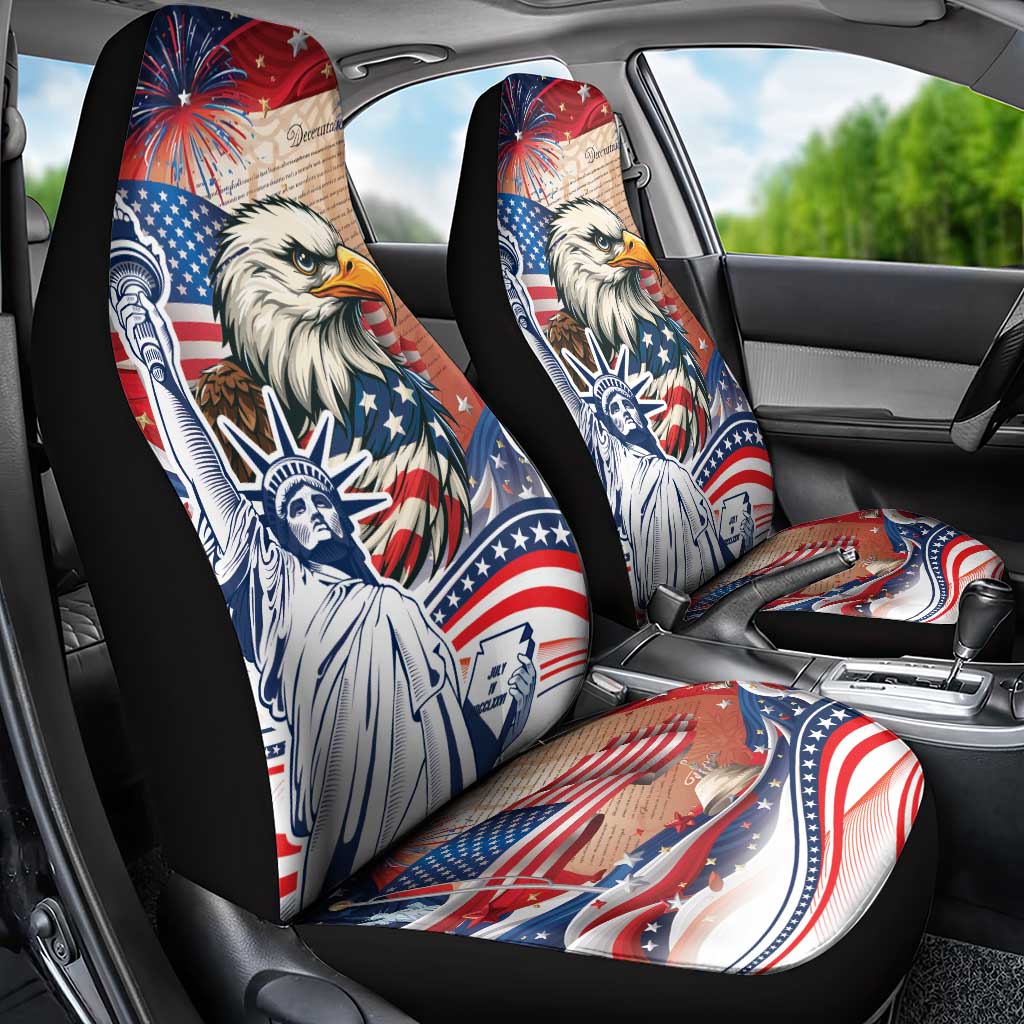 United States Fourth Of July Car Seat Cover Eagle Dead With American Flag