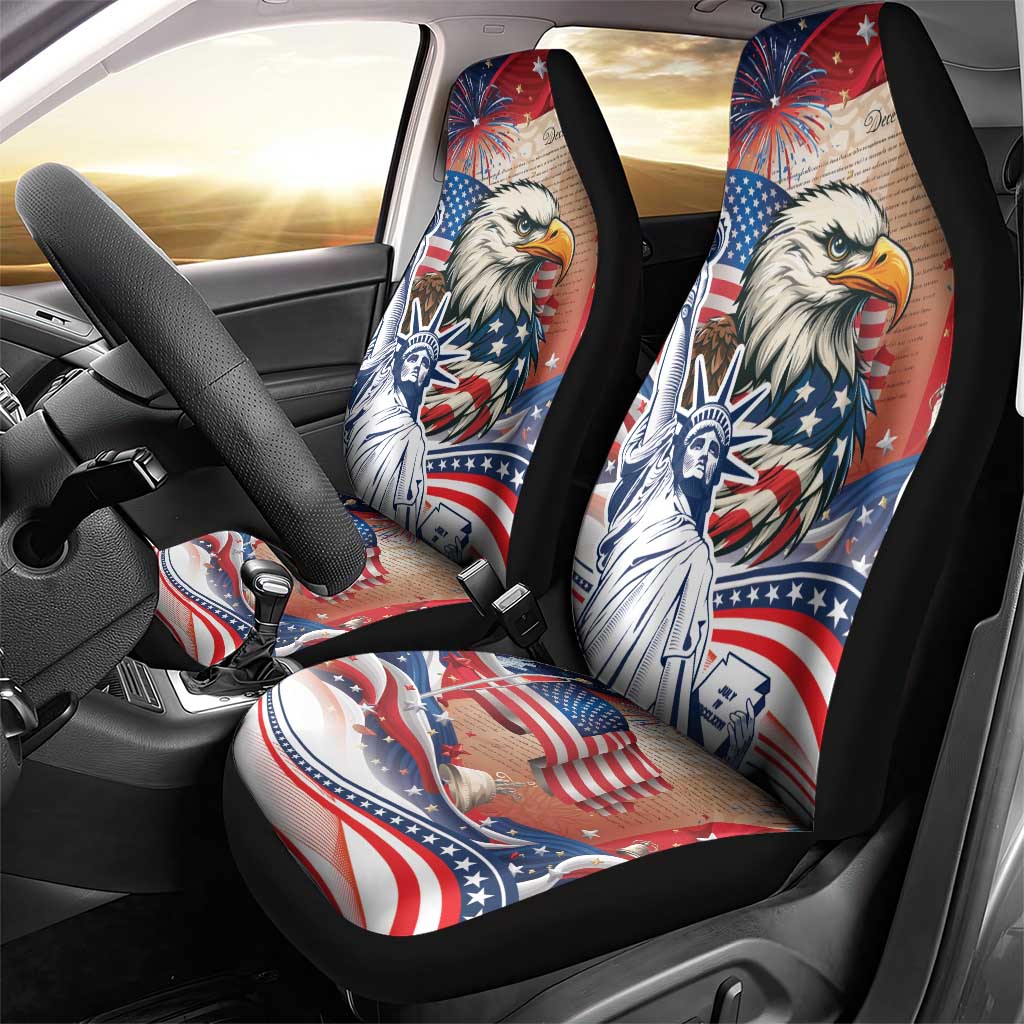 United States Fourth Of July Car Seat Cover Eagle Dead With American Flag