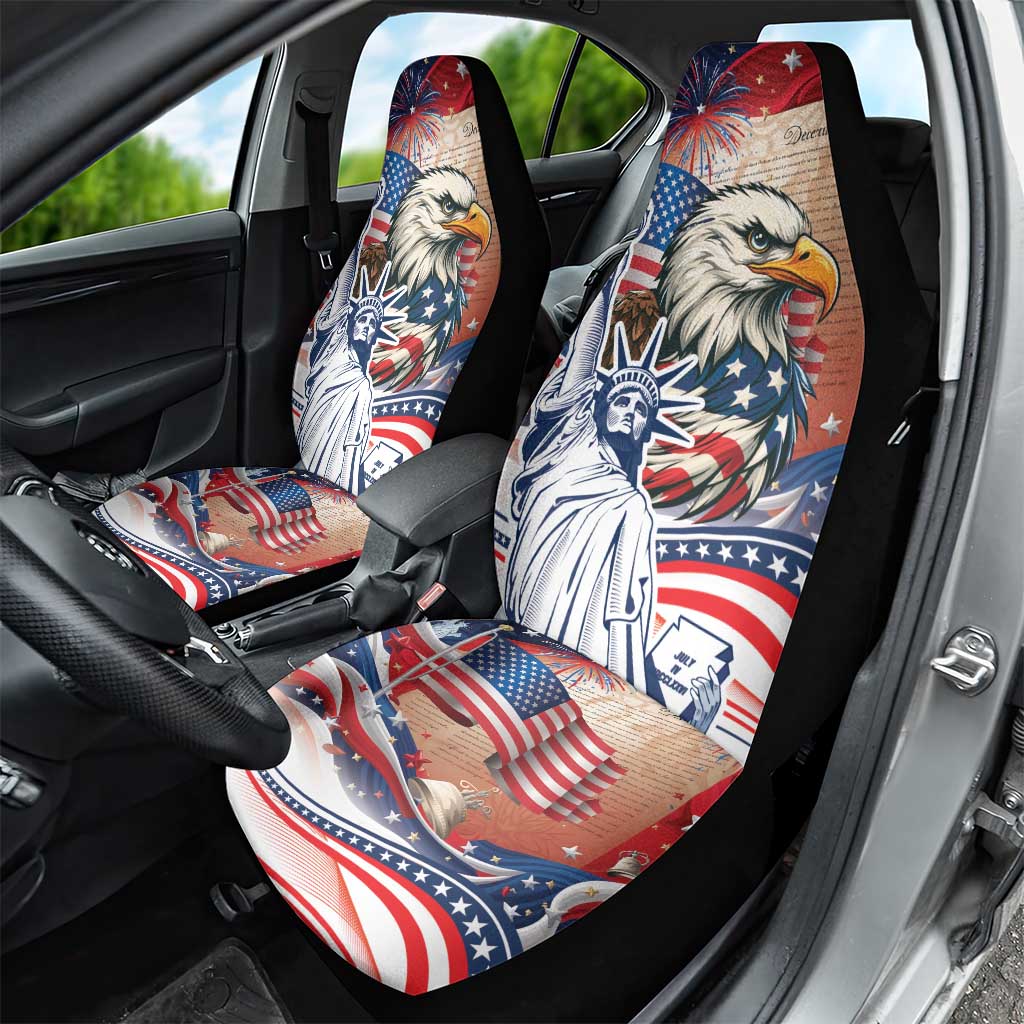United States Fourth Of July Car Seat Cover Eagle Dead With American Flag