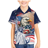 United States Fourth Of July Family Matching Mermaid Dress and Hawaiian Shirt Eagle Dead With American Flag
