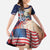 United States Fourth Of July Family Matching Off The Shoulder Long Sleeve Dress and Hawaiian Shirt Eagle Dead With American Flag