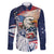 United States Fourth Of July Family Matching Summer Maxi Dress and Hawaiian Shirt Eagle Dead With American Flag