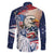 United States Fourth Of July Family Matching Summer Maxi Dress and Hawaiian Shirt Eagle Dead With American Flag