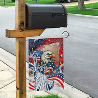 United States Fourth Of July Garden Flag Eagle Dead With American Flag