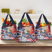 United States Fourth Of July Grocery Bag Eagle Dead With American Flag