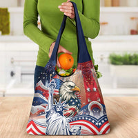United States Fourth Of July Grocery Bag Eagle Dead With American Flag