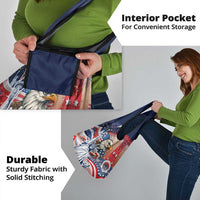 United States Fourth Of July Grocery Bag Eagle Dead With American Flag