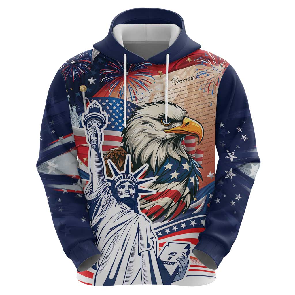 United States Fourth Of July Hoodie Eagle Dead With American Flag