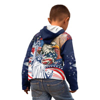 United States Fourth Of July Kid Hoodie Eagle Dead With American Flag