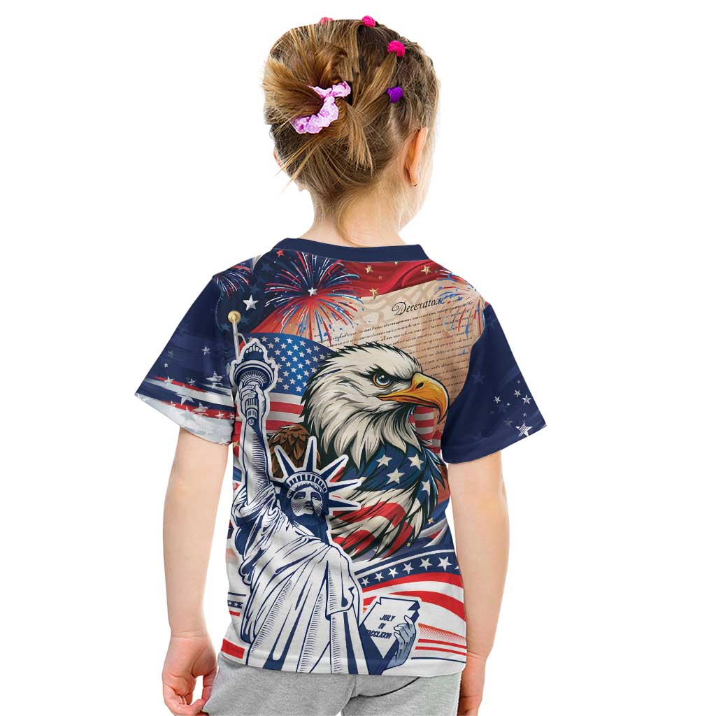 United States Fourth Of July Kid T Shirt Eagle Dead With American Flag