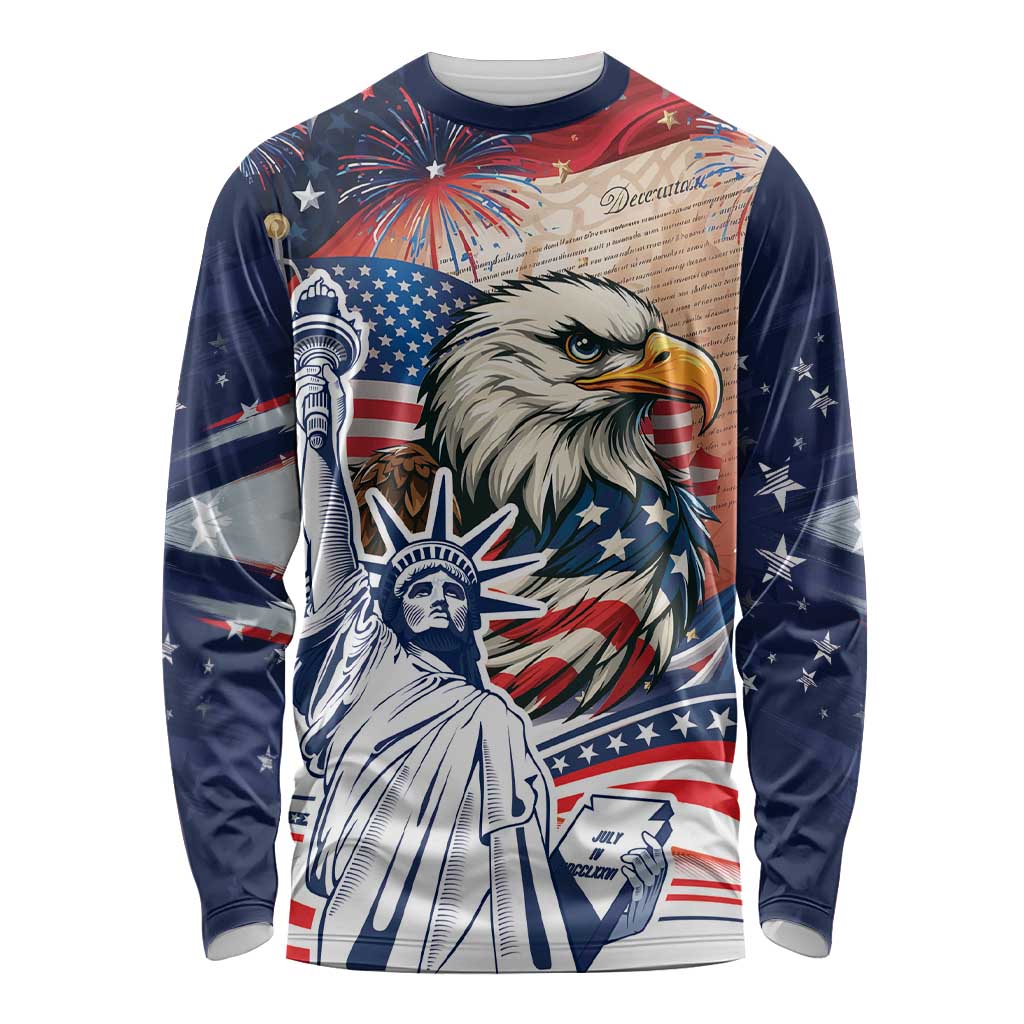 United States Fourth Of July Long Sleeve Shirt Eagle Dead With American Flag