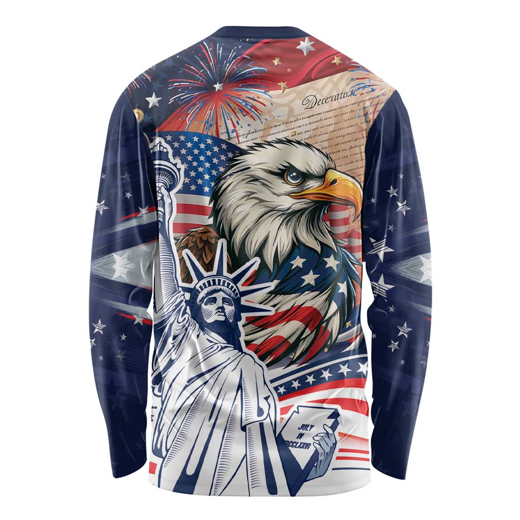 United States Fourth Of July Long Sleeve Shirt Eagle Dead With American Flag
