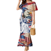 United States Fourth Of July Mermaid Dress Eagle Dead With American Flag